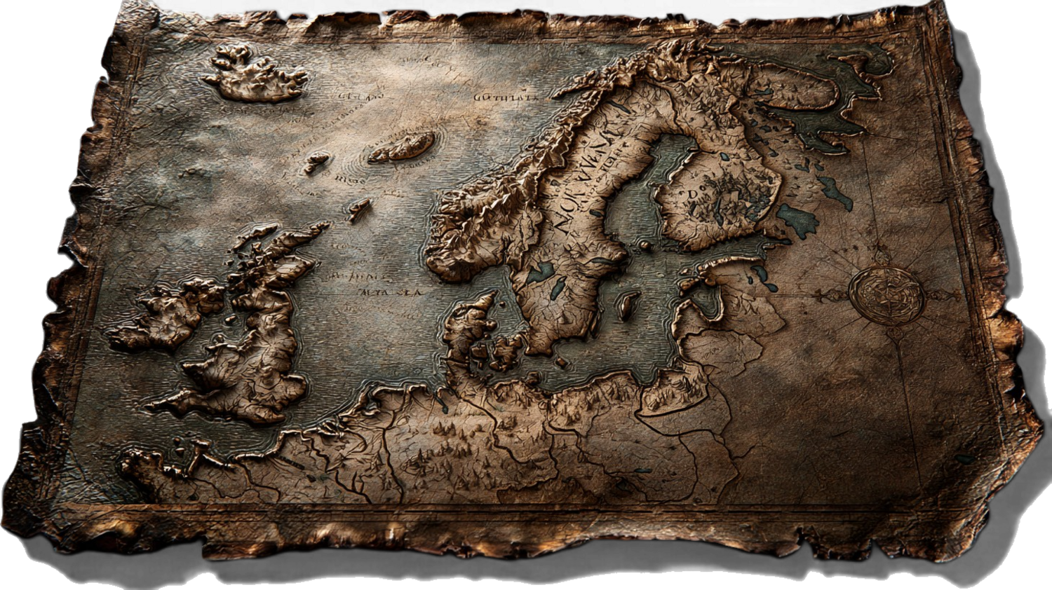 Map of Viking find sites in Northern Europe